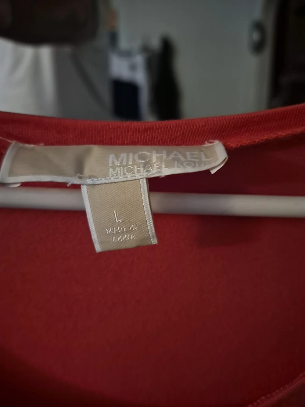 Michael Kors Red Layered Long-Sleeve Tunic